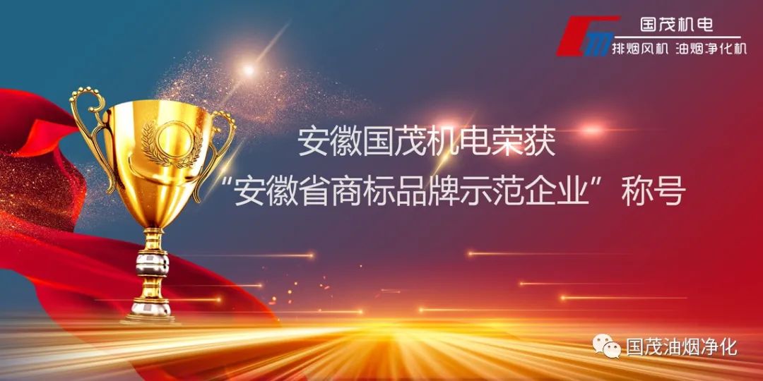 安徽國茂機(jī)電榮獲“安徽省商標(biāo)品牌示范企業(yè)”稱號